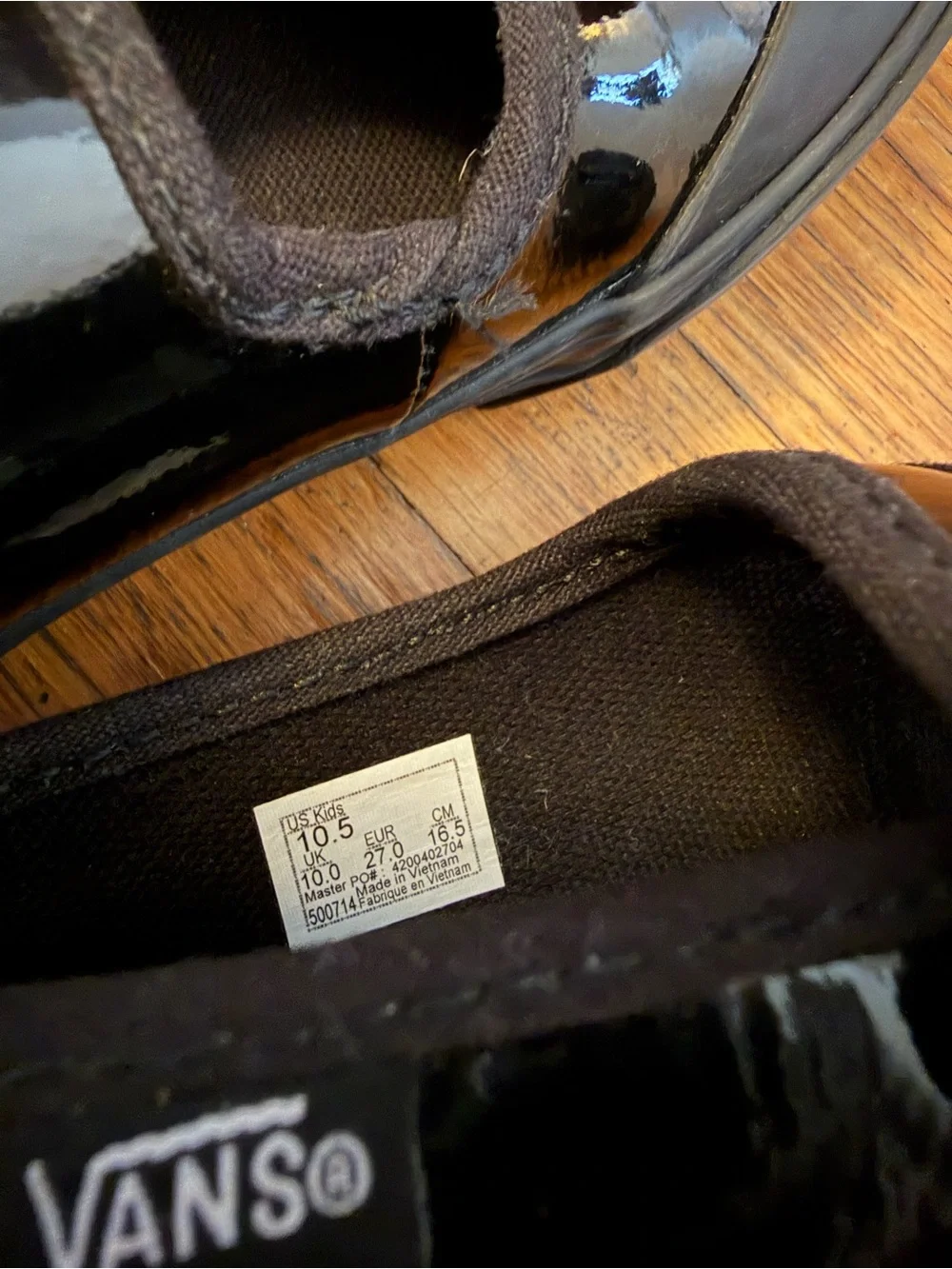 Vans sleek patent